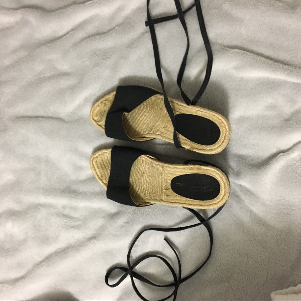 Lace up wedges